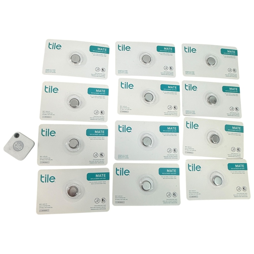 Tile Mate Replacement Battery Lot of New 12 Packs CR1632 & 1 Tile Tracker‎